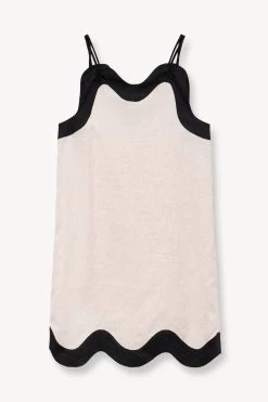 RENATA DRESS | NATURAL BLACK -Staud Outlet Store STAUD RENATA DRESS NATURAL BLACK SPRING 23 ECOM 1 1