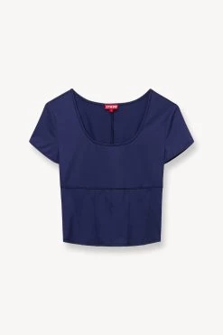 REPLAY TOP | NAVY -Staud Outlet Store STAUD REPLAY TOP NAVY SUPF 23 ECOM 1