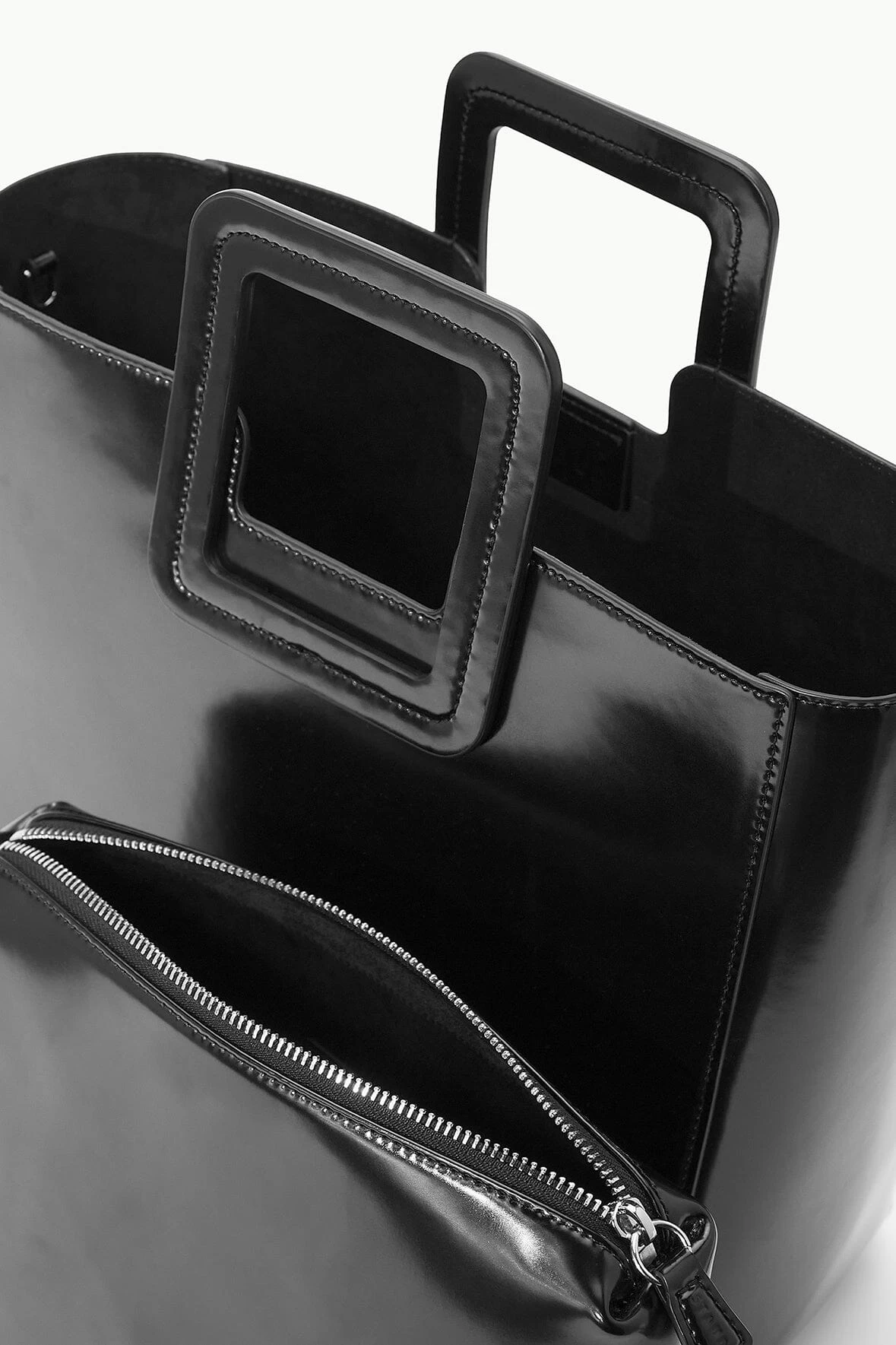 SHIRLEY LEATHER BAG | BLACK POLISHED 4 SHIRLEY LEATHER BAG | BLACK POLISHED - Image 4