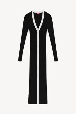 SHOKO SWEATER | BLACK -Staud Outlet Store STAUD SHOKO SWEATER BLACK WHITE SPRING 23 ECOM 1