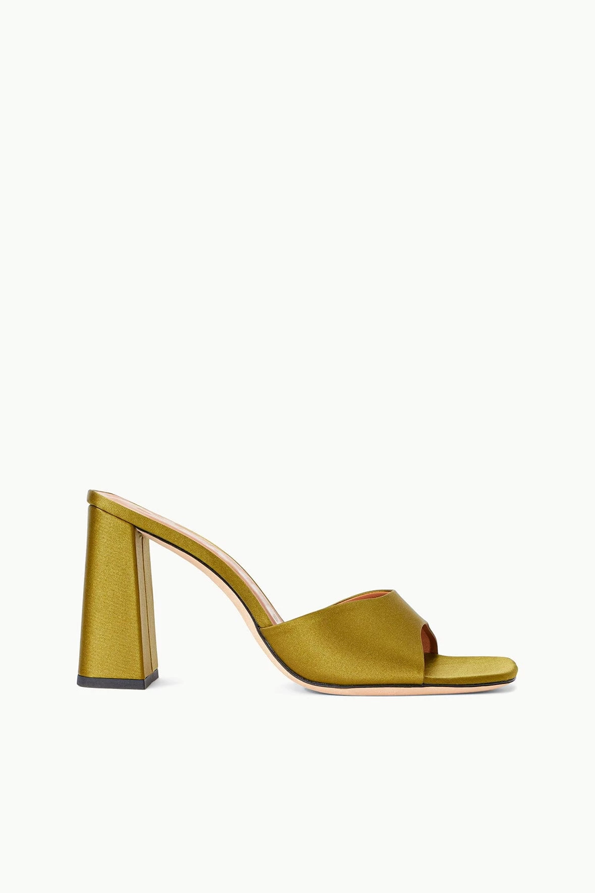 SLOANE HEEL | OLIVE SATIN 1 SLOANE HEEL | OLIVE SATIN