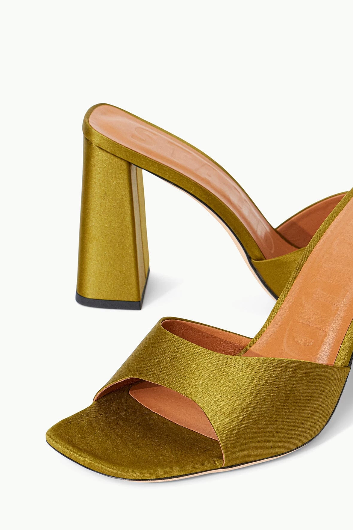 SLOANE HEEL | OLIVE SATIN 5 SLOANE HEEL | OLIVE SATIN - Image 5
