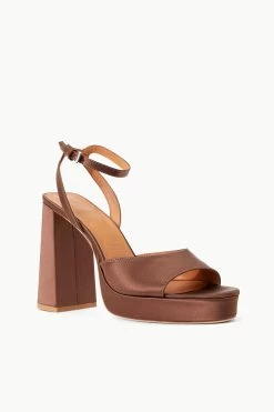 SOLANGE PLATFORM | CLOVE SATIN -Staud Outlet Store STAUD SOLANGE PLATFORM CLOVE SUPF 23 ECOM 2