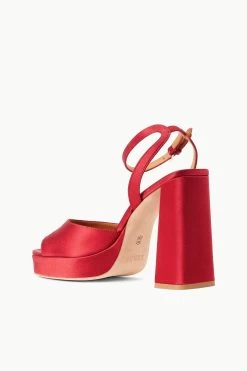 SOLANGE PLATFORM | RUBY SATIN -Staud Outlet Store STAUD SOLANGE PLATFORM RUBY SUPF 23 ECOM 3 1