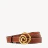 SWIRL BUCKLE BELT | TAN