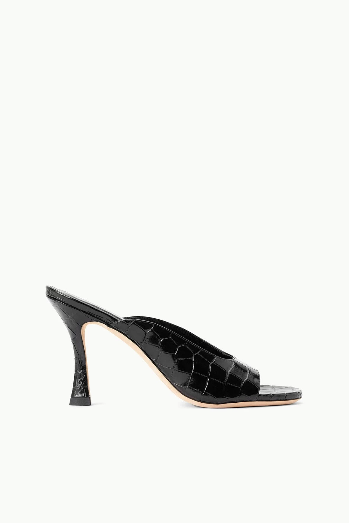 SYLVIA MULE | BLACK CROC EMBOSSED 1 SYLVIA MULE | BLACK CROC EMBOSSED