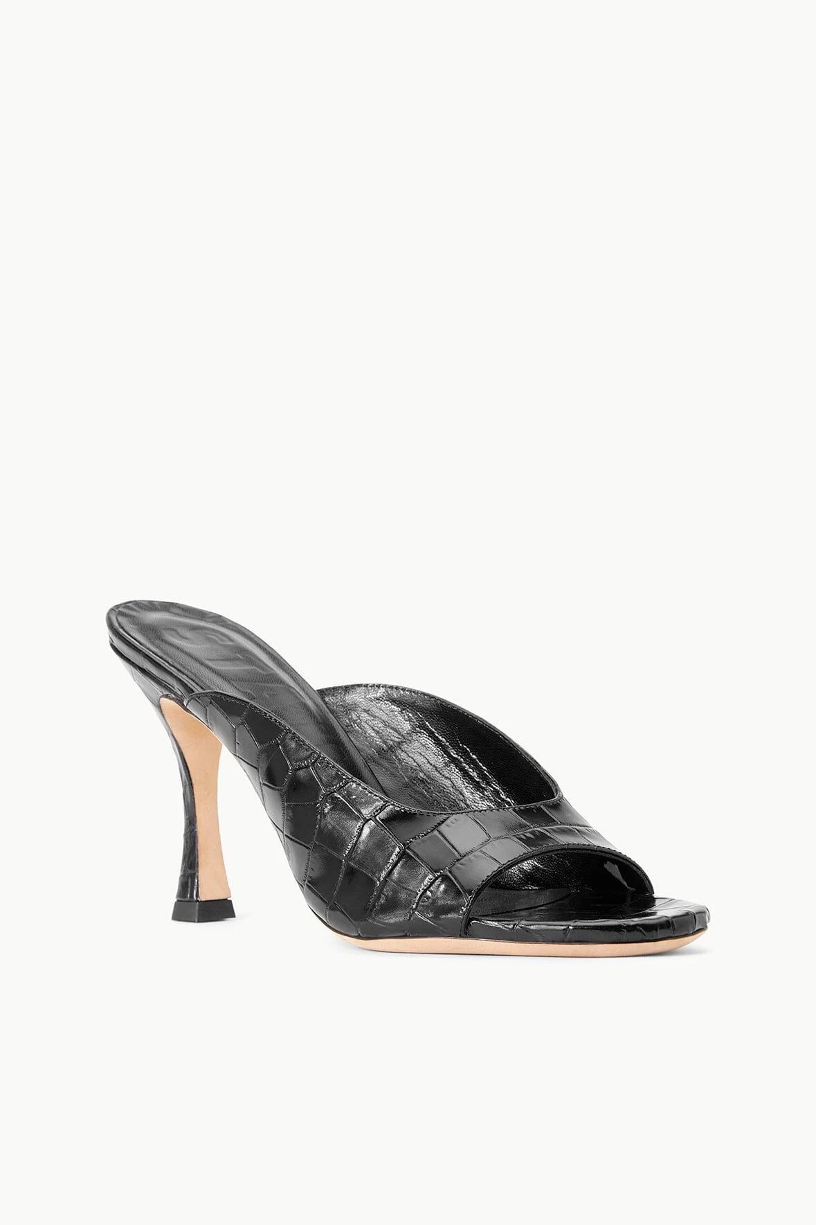SYLVIA MULE | BLACK CROC EMBOSSED 3 SYLVIA MULE | BLACK CROC EMBOSSED - Image 3