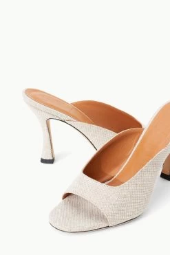 SYLVIA MULE | NATURAL LINEN -Staud Outlet Store STAUD SYLVIA MULE NATURAL SUPF 23 ECOM 4 1