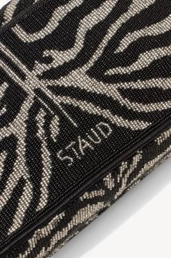 TOMMY BEADED BAG | BLACK WHITE 15 TOMMY BEADED BAG | BLACK WHITE -Staud Outlet Store STAUD TOMMY BEADED BAG BLACKWHITE FALL 22 ECOM 4