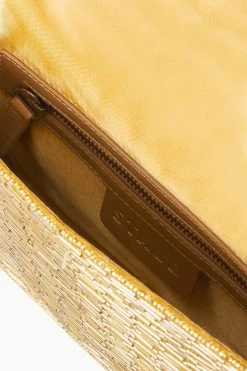 TOMMY BEADED BAG | GOLD 11 TOMMY BEADED BAG | GOLD -Staud Outlet Store STAUD TOMMYBEADED BAG GOLD FALL 23 ECOM 3