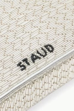 TOMMY BEADED BAG | SILVER 10 TOMMY BEADED BAG | SILVER -Staud Outlet Store STAUD TOMMYBEADED BAG SILVER FALL 23 ECOM 4