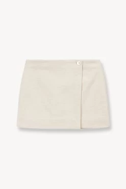 TOUR SKIRT | OAT MILK -Staud Outlet Store STAUD TOUR SKIRT OAT MILK SUPF 23 ECOM 1