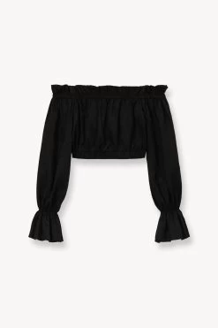 TRISTAN TOP | BLACK -Staud Outlet Store STAUD TRISTAN TOP BLACK SUPF 23 ECOM 1