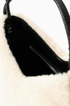 VALERIE SHOULDER BAG | CREAM BLACK -Staud Outlet Store STAUD VALERIESHOULDERBAG CREAMBLACK ECOM 3