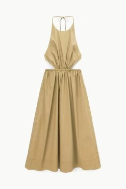 VANESSA DRESS | KHAKI -Staud Outlet Store STAUD VANESSA DRESS KHAKI SPRING 23 ECOM 1 8e2ef05e 1a55 4820 b742 359539c04e33