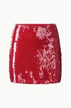 VEDETTE SKIRT | POINSETTIA -Staud Outlet Store STAUD VEDETTESKIRT POINSETTIA ECOM 1