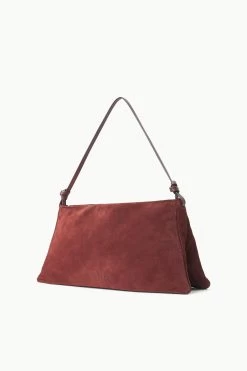 VIVI SHOULDER BAG | MAHOGANY SUEDE -Staud Outlet Store STAUD VIVI SHOULDERBAG MAHOGANY FALL 23 ECOM 2