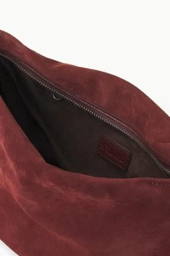 VIVI SHOULDER BAG | MAHOGANY SUEDE -Staud Outlet Store STAUD VIVI SHOULDERBAG MAHOGANY FALL 23 ECOM 3