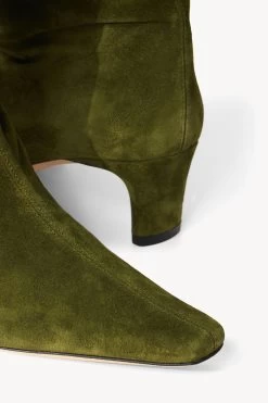 WALLY BOOT | OLIVE SUEDE 14 WALLY BOOT | OLIVE SUEDE -Staud Outlet Store STAUD WALLY BOOT OLIVE FALL 22 ECOM 5