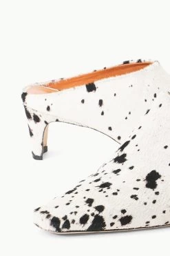 WALLY MULE | BLACK & WHITE HAIRCALF -Staud Outlet Store STAUD WALLY MULE BLACKWHITEHAIRCALF FALL 23 ECOM 4