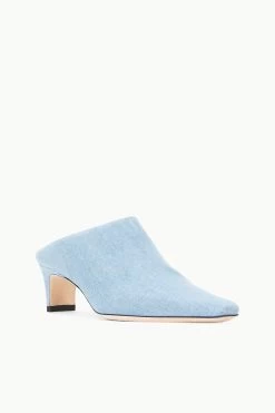WALLY MULE | DENIM BLUE -Staud Outlet Store STAUD WALLY MULE DENIMBLUE FALL 23 ECOM 2