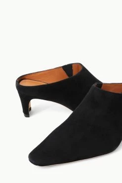 WALLY MULE | BLACK SUEDE -Staud Outlet Store STAUD WALLY MULE SUEDEBLACK SUPF 23 ECOM 4