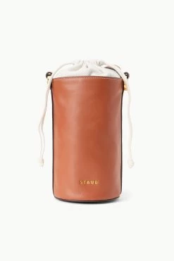 WATER BOTTLE BAG | TAN -Staud Outlet Store STAUD WATERBOTTLE BAG TAN SUPF 23 ECOM 2