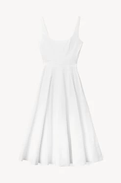 WELLS DRESS | WHITE -Staud Outlet Store STAUD WELLS DRESS WHITE HOLIDAY 22 ECOM 1