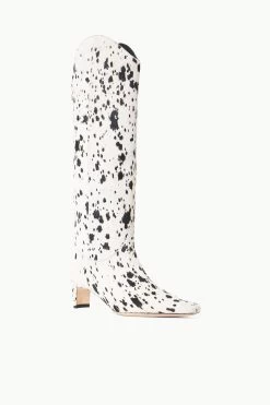 WESTERN WALLY BOOT | BLACK & WHITE HAIRCALF -Staud Outlet Store STAUD WESTERNWALLY BOOT BLACKWHITEHAIRCALF FALL 23 ECOM 2
