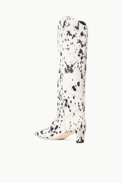 WESTERN WALLY BOOT | BLACK & WHITE HAIRCALF -Staud Outlet Store STAUD WESTERNWALLY BOOT BLACKWHITEHAIRCALF FALL 23 ECOM 3