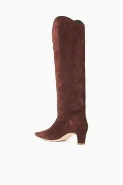 WESTERN WALLY BOOT | MAHOGANY SUEDE -Staud Outlet Store STAUD WESTERNWALLY BOOT MAHOGANY FALL 23 ECOM 3