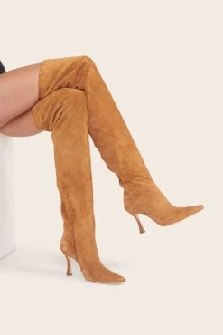CAMI OVER THE KNEE BOOT | TAN SUEDE 18 CAMI OVER THE KNEE BOOT | TAN SUEDE -Staud Outlet Store Shoes2 00160 web