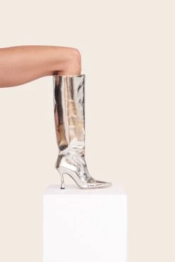 CAMI BOOT | CHROME -Staud Outlet Store Shoes2 00261 web