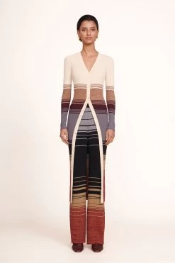 SHOKO SWEATER | SAHARA STRIPE -Staud Outlet Store Shoko Sweater Sahara Stripe Pant 001 edit web