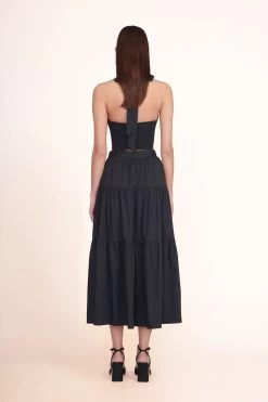 SMOCKED KAI TOP | BLACK -Staud Outlet Store Smocked Kai Top Black Sea Skirt Black 00566 web