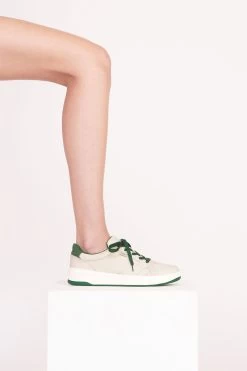 STAUD + KEDS THE COURT SNEAKER | CREAM GREEN -Staud Outlet Store Summer Shoes 00105edit web