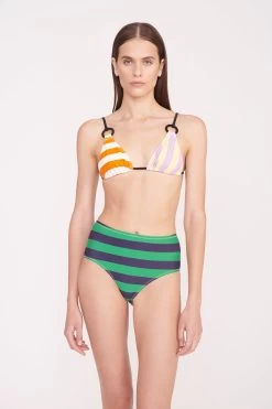 DEVON HIGH RISE BIKINI BOTTOM | CABANA STRIPE MULTI