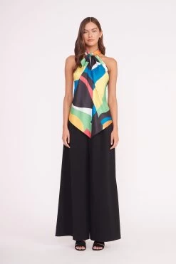 TROPEA TOP | MARBLE WAVE -Staud Outlet Store TROPEA TOP MARBLE WAVE CALEB BLACK 00193 2 web