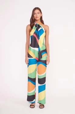 OSCAR PANT | MARBLE WAVE -Staud Outlet Store TROPEA TOP OSCAR PANT MARBLE WAVE 04762 2 web