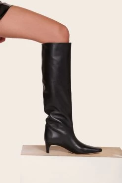 WALLY BOOT | BLACK -Staud Outlet Store Tracing Dress Black 492 web