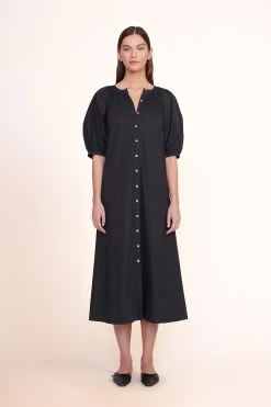 GINA MULE | BLACK -Staud Outlet Store Vincent Dress Black 00601 web 1