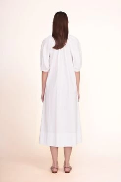 VINCENT DRESS | WHITE -Staud Outlet Store Vincent Dress White 00627 web