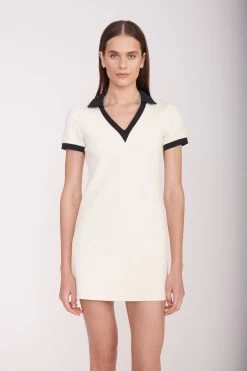 VOLLEY DRESS | IVORY BLACK -Staud Outlet Store Volley Dress Ivory Black 028 01489 web