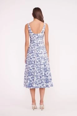WELLS DRESS | BLUE TOILE -Staud Outlet Store WELLS DRESS TOILE RESHOOT 01664 web
