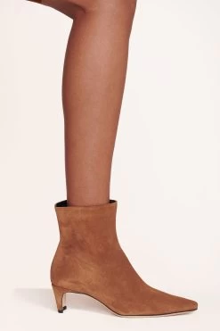WALLY ANKLE BOOT | TAN SUEDE -Staud Outlet Store Wally Ankle Boot Tan Suede 001 edit web