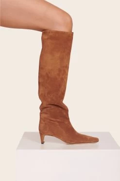 WALLY BOOT | TAN SUEDE -Staud Outlet Store Wally Boot Tan Suede 002 web