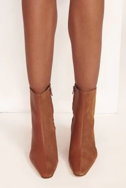 WALLY SPLIT ANKLE BOOT | TAN 13 WALLY SPLIT ANKLE BOOT | TAN -Staud Outlet Store Wally Split Ankle Black 024 edit web