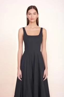 WELLS DRESS | BLACK -Staud Outlet Store Wells Dress Black 00425 web