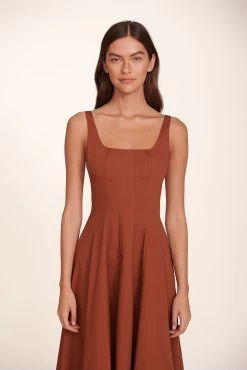 WELLS DRESS | TAN -Staud Outlet Store Wells Dress Tan 817 edit web