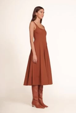 WELLS DRESS | TAN -Staud Outlet Store Wells Dress Tan 821 edit web